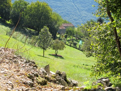 Eccoci in prossimità di Borgo Caloniche di Sopra. Osservare da lontano il borgo e la vita che vi si svolge all'interno è un po' come ammirare un piccolo presepe.