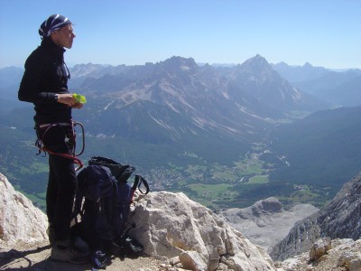 Ci siamo. La cima e' nostra. Pranzetto ristoratore.