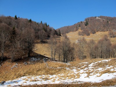 Un ultimo sguardo prima di scendere, verso la zona di Col delle Palse.