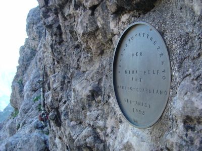 Eccoci all'attacco del sentiero attrezzato Marino Guardiano. Tutt'altro che una passeggiata!