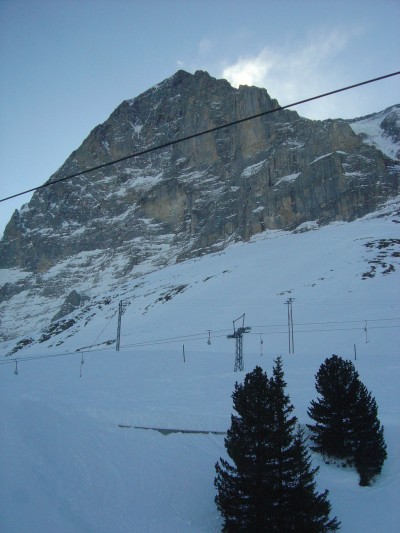 La famosa parete Nord dell'Eiger.